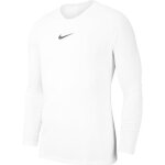 Maillot compression junior - nike - dri - fit - blanc / gris froid - manches longues - respirant