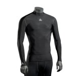 Maillot de compression mcdavid mock neck - noir - manches longues - taille l - homme