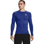 Maillot de compression - under armour - heatgear - bleu royal / blanc - xl - manches longues