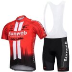 Maillot de cyclisme courtes homme - rouge - manches courtes - respirant - cuissard avec bretelle v�lo ...