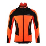 Maillot de cyclisme hiver thermique chaud pour homme - orange - manches longues - vtt Maillot de cyclisme hiver thermique chaud pour homme - orange - manches longues - vtt