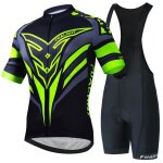 Maillot de cyclisme homme manches courtes et� + cuissard � cycliste v�lo gel vetement de vtt �