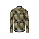 Maillot cycliste manches longues agu triangle stripe essential - homme - army