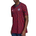 Maillot déchauffement homme bayern munich adidas 2021 / 2022 - rouge - col rond - manches courtes Maillot déchauffement homme bayern munich adidas 2021 / 2022 - rouge - col rond - manches courtes