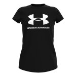 Maillot fille - under armour - sportstyle - manches courtes - 12 / 14 ans - noir / blanc