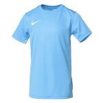 Maillot de football enfant - nike - dri - fit - bleu universit� - manches courtes - respirant