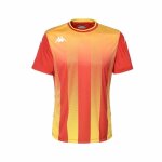 Maillot de football pour garon kappa bugo - rouge et jaune - manches courtes - technologie quick dry ...