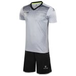 Maillot de gardien de but de football dentranement pour hommes kelme - manches courtes - gris