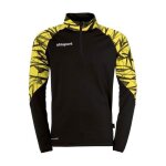 Maillot manches longues 1 / 4 zip uhlsport goal 25 - noir / jaune citron - 3xl