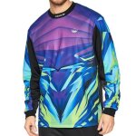 Maillot manches longues homme adidas goalie - violet / bleu / vert - col rond - 100% polyester