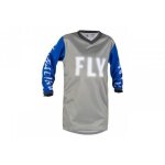 Maillot moto cross enfant fly racing f - 16 - gris / bleu - 8 / 10 ans
