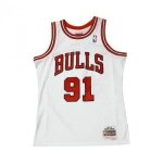 Maillot nba - mitchell & ness - dennis rodman - chicago bulls 1995 - 96 - blanc - taille m / l Maillot nba - mitchell & ness - dennis rodman - chicago bulls 1995 - 96 - blanc - taille m / l