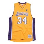 Maillot nba - mitchell & ness - shaquille oneal - los angeles lakers - 1999 - 00 - jaune