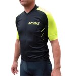 Maillot de v�lo homme optimiz noir / jaune fluo - manches courtes respirantes