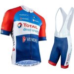Maillot de v�lo route homme manches courtes + cuissard � bretelle gel - bleu multicolore respirant