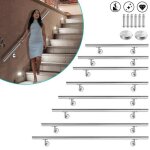 Main courante en acier inoxydable liliin - rampe descalier 42x80cm - usage intrieur et extrieur