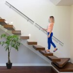 Main courante escalier acier inoxydable naizy - garde - corps murale ext�rieure & int�rieure - 60cm