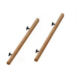 Main courante descalier en bois lot de 2 contre le mur intrieur loft rampes ges couloir statif avec ...
