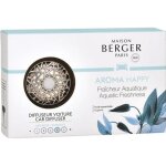 Diffuseur de parfum pour voiture - maison berger - aroma happy - argent - mtal - rechargeable