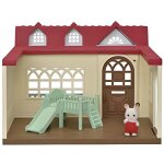 Maison miniature - sylvanian families - la maison framboise - pour b�b� - marron - rouge marron et beige ...