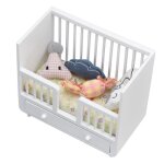 Maison de poup�e en bois berceau 1:12 lit de maison de poup�e diy maison de poup�e miniature berceau ...