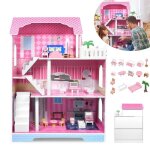 Maison de poupées en bois - lzq - 3 étages - pour enfants à partir de 2 ans Maison de poupées en bois - lzq - 3 étages - pour enfants à partir de 2 ans