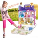 Maison de poup�e avec meubles maison jeux cadesu des filles enfants