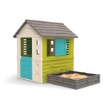 Maison square avec bac  sable ou potager - smoby - 174x110x127 cm
