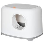 Pawhut - bac  litire pour chat maison - pp - 55x40x39cm - blanc