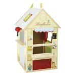 Maisonnette 4 - en - 1 - roba - bois - 4 faces : th��tre de marionnette �picerie poste et banque - jaune ...