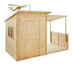 Maisonnette en bois avec pergola pour enfants - santa barbara