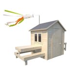 Maisonnette avec table et cuisine pour enfants blanche Maisonnette avec table et cuisine pour enfants blanche