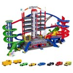 Majorette - super city garage - 2 niveaux - sons et lumi�res - 6 v�hicules m�tal + 1 train - 128 x 78 ...