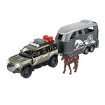 Majorette - land rover + remorque cheval - 25cm - sons et lumières - dés 3 ans Majorette - land rover + remorque cheval - 25cm - sons et lumières - dés 3 ans