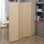 Makika paravent / séparateur de pièce pliable bambou - 180 x 180 cm cloison de séparation intérieur toile ... Makika paravent / séparateur de pièce pliable bambou - 180 x 180 cm cloison de séparation intérieur toile ...