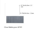 Clous - makita - af505 - boite de 5000 - longueur 15 mm - galva