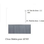 Boite de 5000 clous galva l:25 mm pour af505 f - 31883 makita