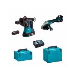 Kit délectroportatifs - makita - dlx2125tj1 - 18v - 2 batteries 5ah - mini - meuleuse et perfo - burineur ... Kit délectroportatifs - makita - dlx2125tj1 - 18v - 2 batteries 5ah - mini - meuleuse et perfo - burineur ...