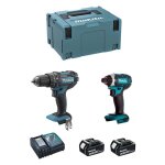 Makita kit dlx2131rfj (dhp482 + dtd152 + 2 x 30 ah + dc18rc + makpac 3)
