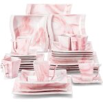 Malacasa vaisselle srie flora 30 pices service complet de table nuances vibrantes en porcelaine pour ...