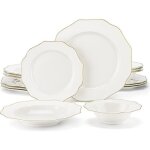 Malacasa vaisselle série lotus - gt 16 pièces service complet de table en porcelaine avec bord doré pour ... Malacasa vaisselle série lotus - gt 16 pièces service complet de table en porcelaine avec bord doré pour ...
