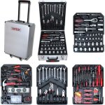 Malette  outils valise de bricolage avec mallette en aluminium et poigne tlescopique 251 outils dimensions: ...