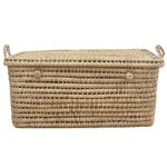 Malle de rangement feuille de palmier naturel 60 cm