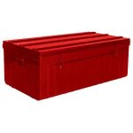Malle de rangement en mtal rouge 225 litres