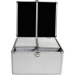 Mallette � cd mediarange box76 300 cds / dvds / disques blu - ray aluminium argent (l x h x p) 301 x ...
