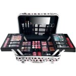 Mallette de maquillage xxxl - gloss - design rose et noir - ombres � paupi�res - brillants � l�vres - ...