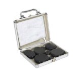 Mallette pour massage 8 pierres chaudes 21cm noir Mallette pour massage 8 pierres chaudes 21cm noir