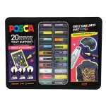 Mallette mtal de 20 marqueurs posca groovy colours