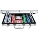 Mallette de poker alu 300 jetons - provence outillage - rouge transparent - jeu de carte pour 2 joueurs ...