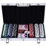 Homcom - mallette pro de poker - aluminium - 38x20. 5x6. 5cm - argent